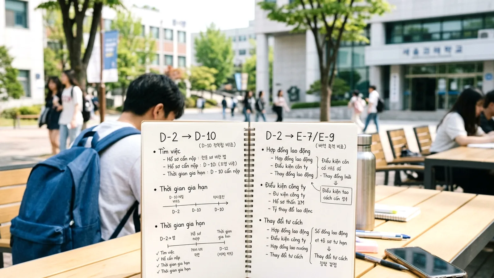 D-10 vs E-7: sau tốt nghiệp nên xin visa nào?