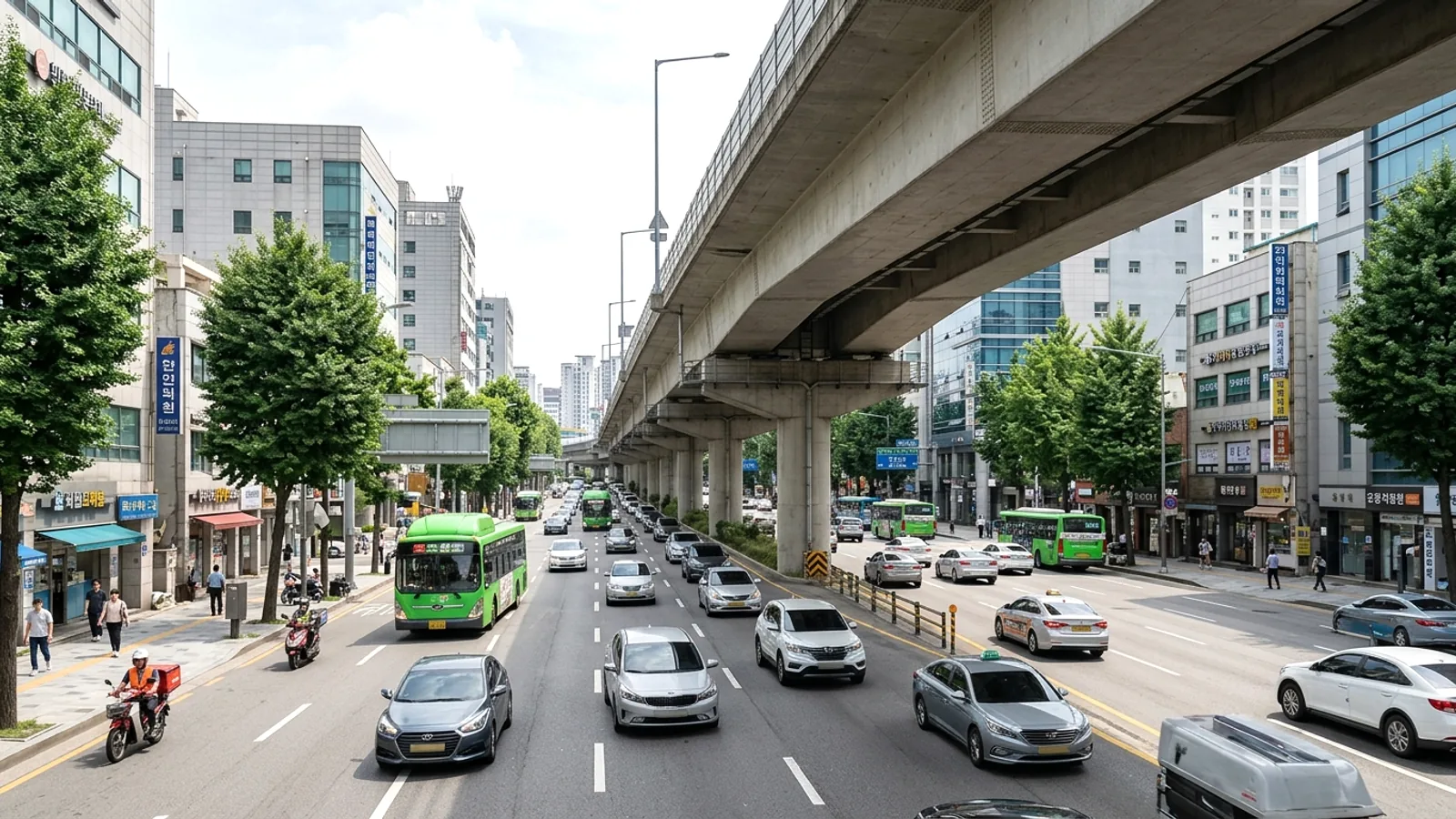 Giao thông dưới cầu vượt Seosomun ở Seoul trở lại bình thường sau sự cố sập