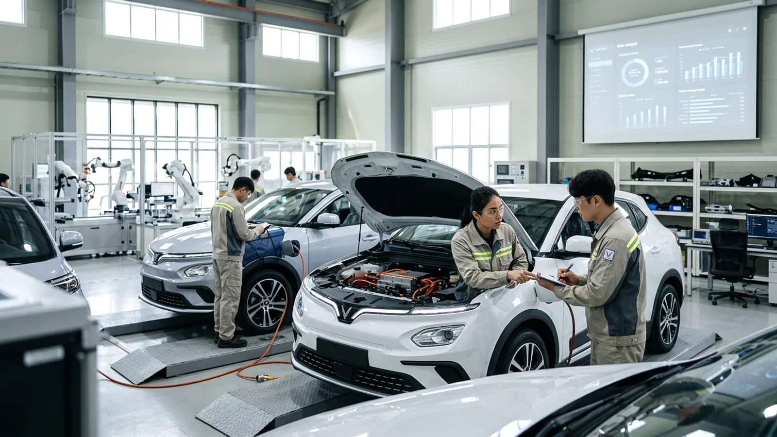 Tham vọng xe điện toàn cầu của VinFast đang thành hình tại nhà máy Hải Phòng